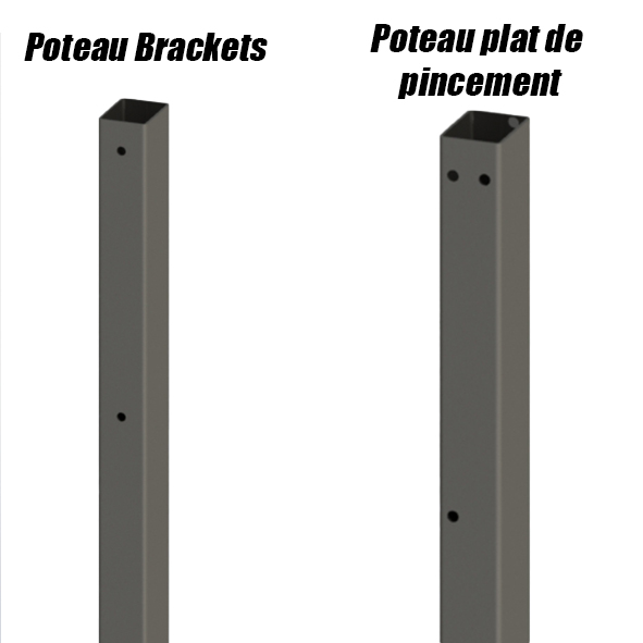 Poteau à clips - Clôture Arès